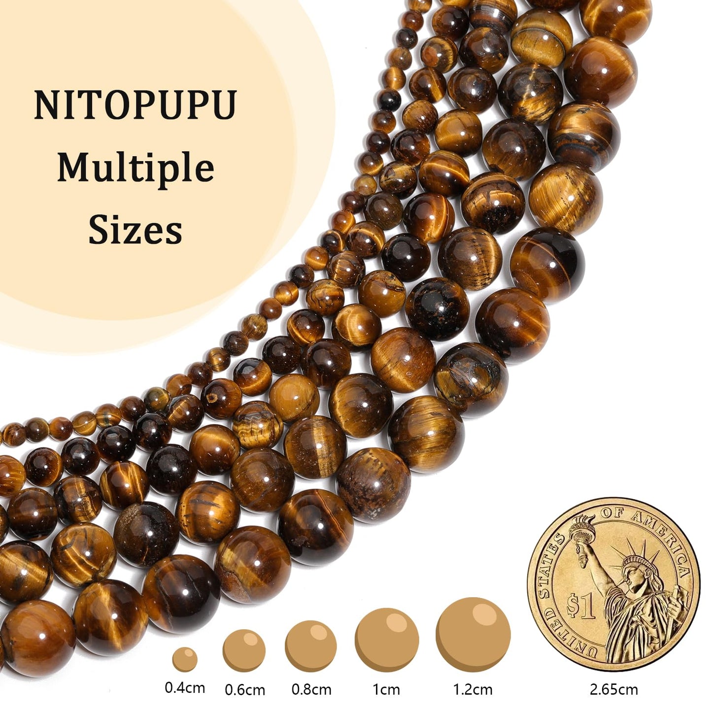 NITOPUPU 10mm 37pcs Natural Blue Jasper Stone Beads for Jewelry Making Supplies, Round Crystal Beads for Bracelets Necklace DIY Crafts