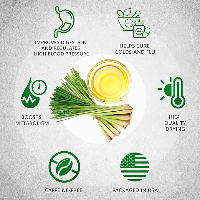 Lemongrass Tea Loose Leaf Bulk – 8 oz Loose Leaf Herbal Tea – Tea With Lemongrass – Lemongrass Teas – Caffeine Free - Loose Leaf Tea Lemongrass - Lemongrass Tea Loose – Lemongrass For Tea