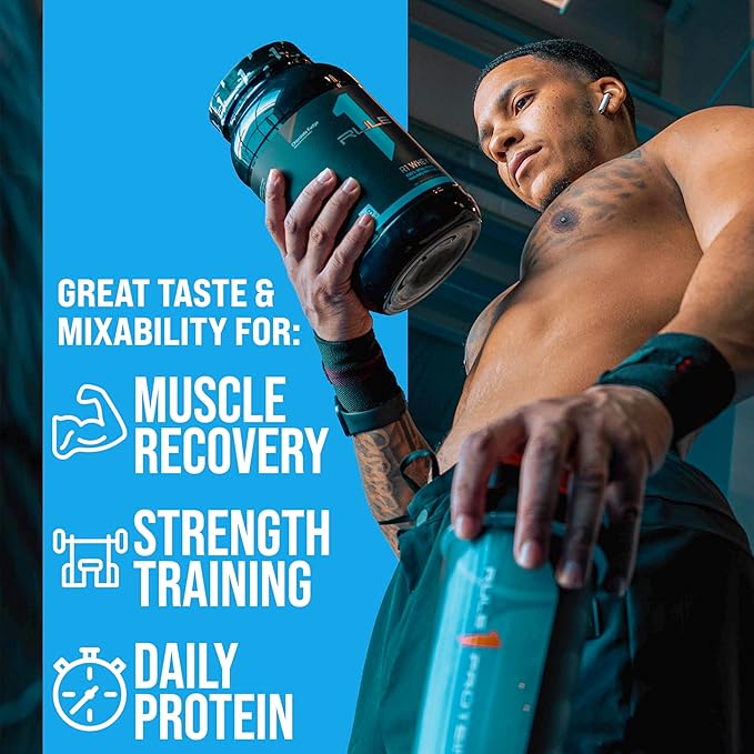 Rule One Proteins Whey Blend - Chocolate Peanut Butter, 24g Fast-Acting Whey Protein Concentrates, Isolates, and Hydrolysates Per Serving with Naturally Occurring EAAs and BCAAs, 2lbs