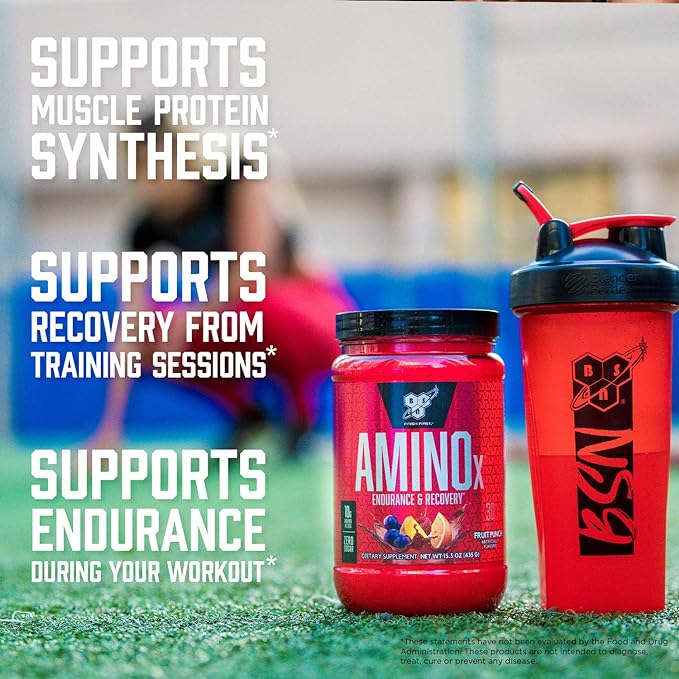 BSN Amino X Muscle Recovery & Endurance Powder with BCAAs, 10 Grams of Amino Acids, Keto Friendly, Caffeine Free, Flavor: Watermelon, 30 servings (Packaging may vary)