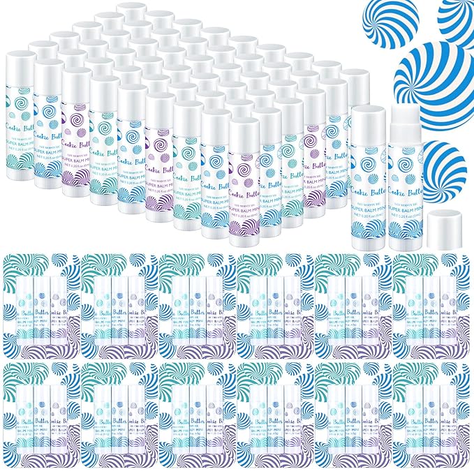 Leelosp 36 Pcs Christmas Lip Balm Candy Shapes Lipstick Set Lip Care Sugar Moisturizing Balms Natural Organic for Christmas Gifts Stocking Stuffers for Coworker Employee Winter Holiday Party Favors