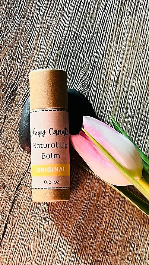 Handmade Natural Lip Balm Set of 5- Original, Mint, Cocoa, Lavender, Grapefruit - 5 Pack