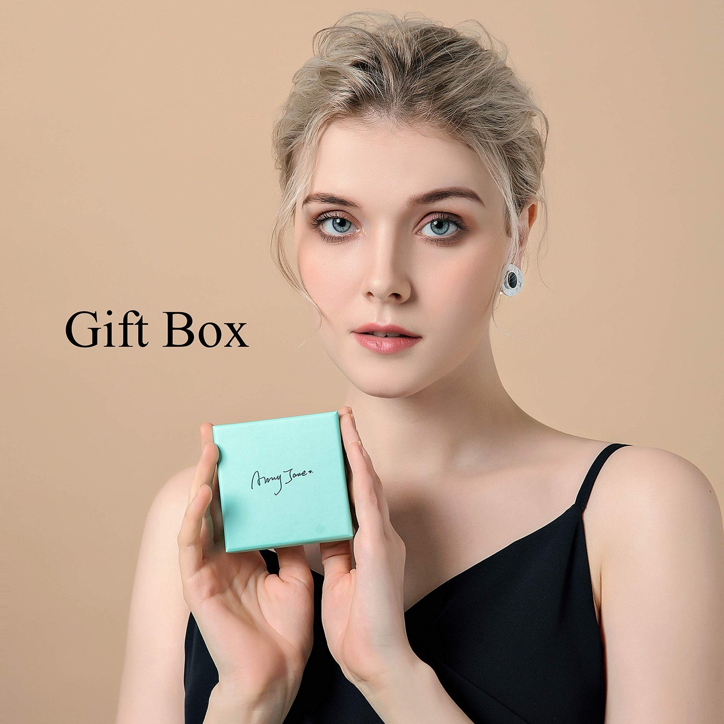 Crystal Jewelry Set for Women - Gold Pear-Shape Sterling Silver Full Teardrop Cubic Zirconia Bridal Pendant Necklace Dangle Earrings Set for Prom Party Wedding Jewelry Set for Bride Bridesmaids