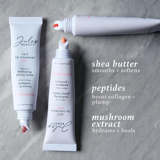 Julep 24/7 Lip Treatment – Hydrating & Glossy Lip Balm and Lip Sleeping Mask with Shea Butter – Moisturize, Protect & Soothe – Vegan & Cruelty-Free - Hint of Tint