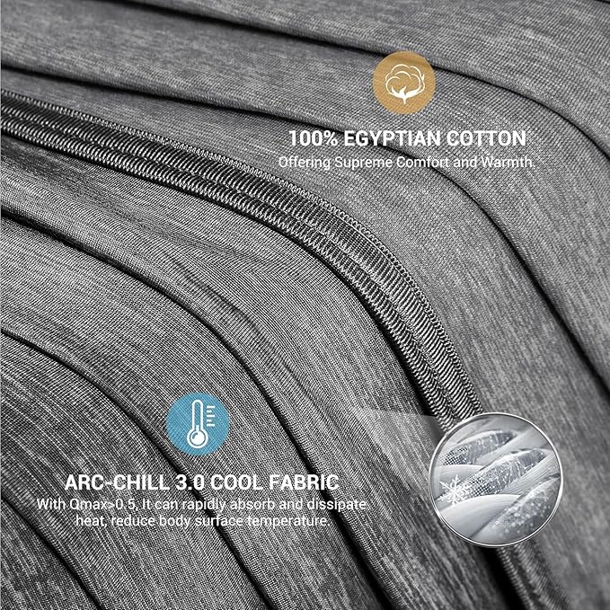 Elegear Revolutionary Cooling Blanket Twin, Absorbs Heat to Keep Body Cool for Night Sweats, Arc-Chill3.0 Cool Fiber Q-Max>0.5 for Hot Sleepers, Lightweight Summer Cold Blankets for Sleeping 59" x 79"