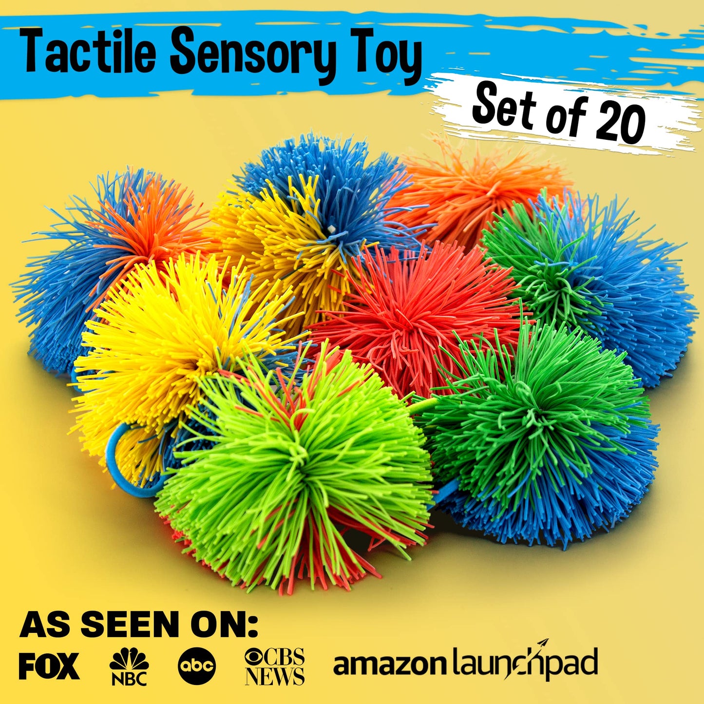 Stringy Balls Fidget Toys - Original Soft & Stretchy Bulk 20 Pack for All Ages - Sensory Toys for Kids Ages 5-7 Monkey String Stringy Balls 90s Games & Sensory Games - Bulk Fidgets for Kids