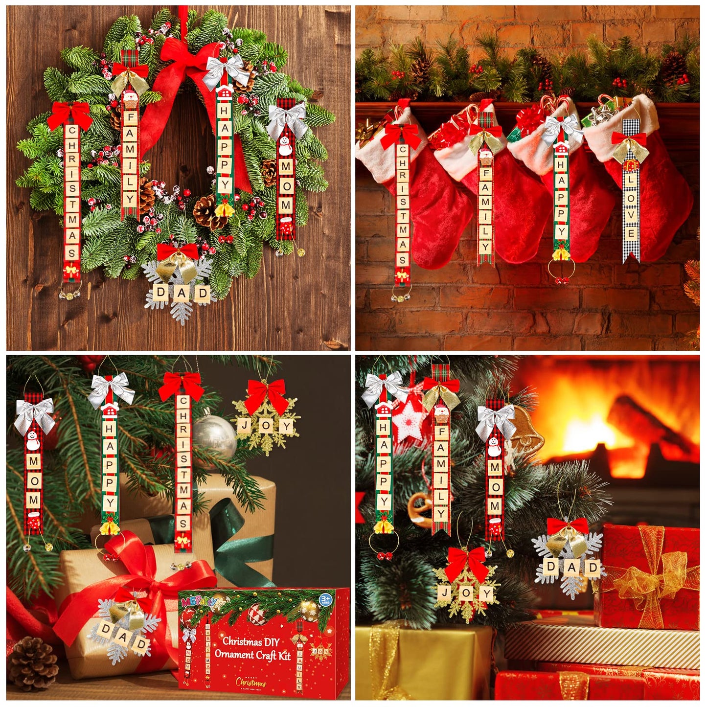 MGparty 312 Pieces Christmas Ornaments DIY Christmas Tree Ornaments Xmas Arts and Crafts Decorations Supplies for Kids Adults