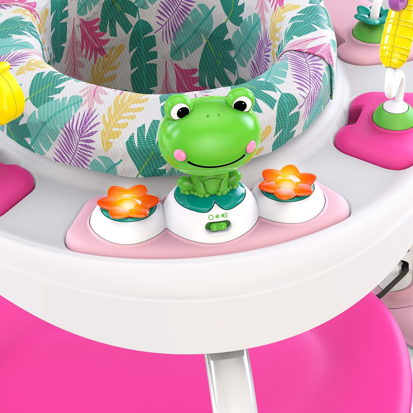 Bright Starts Bounce Bounce Baby 2-in-1 Activity Jumper & Table - Playful Palms