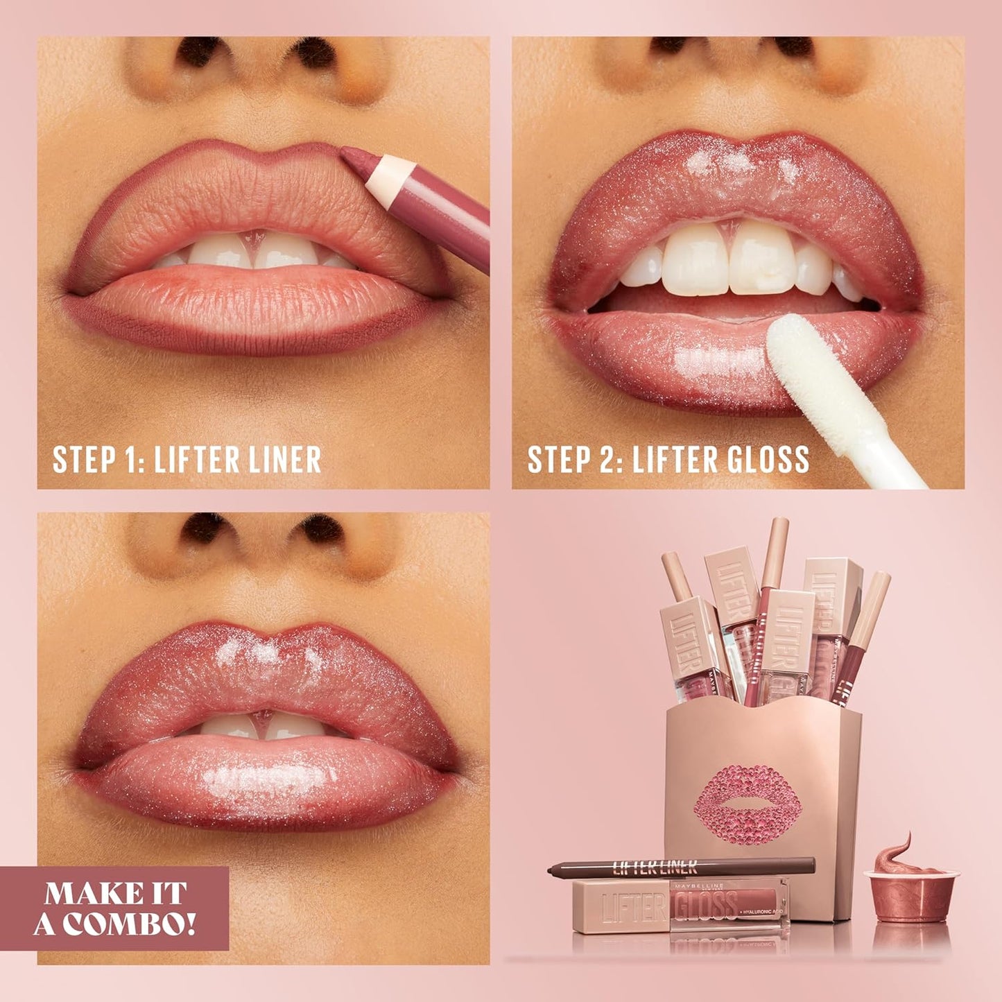 Maybelline Lifter Liner Lip Liner Pencil with Hyaluronic Acid, On It, 1 Count