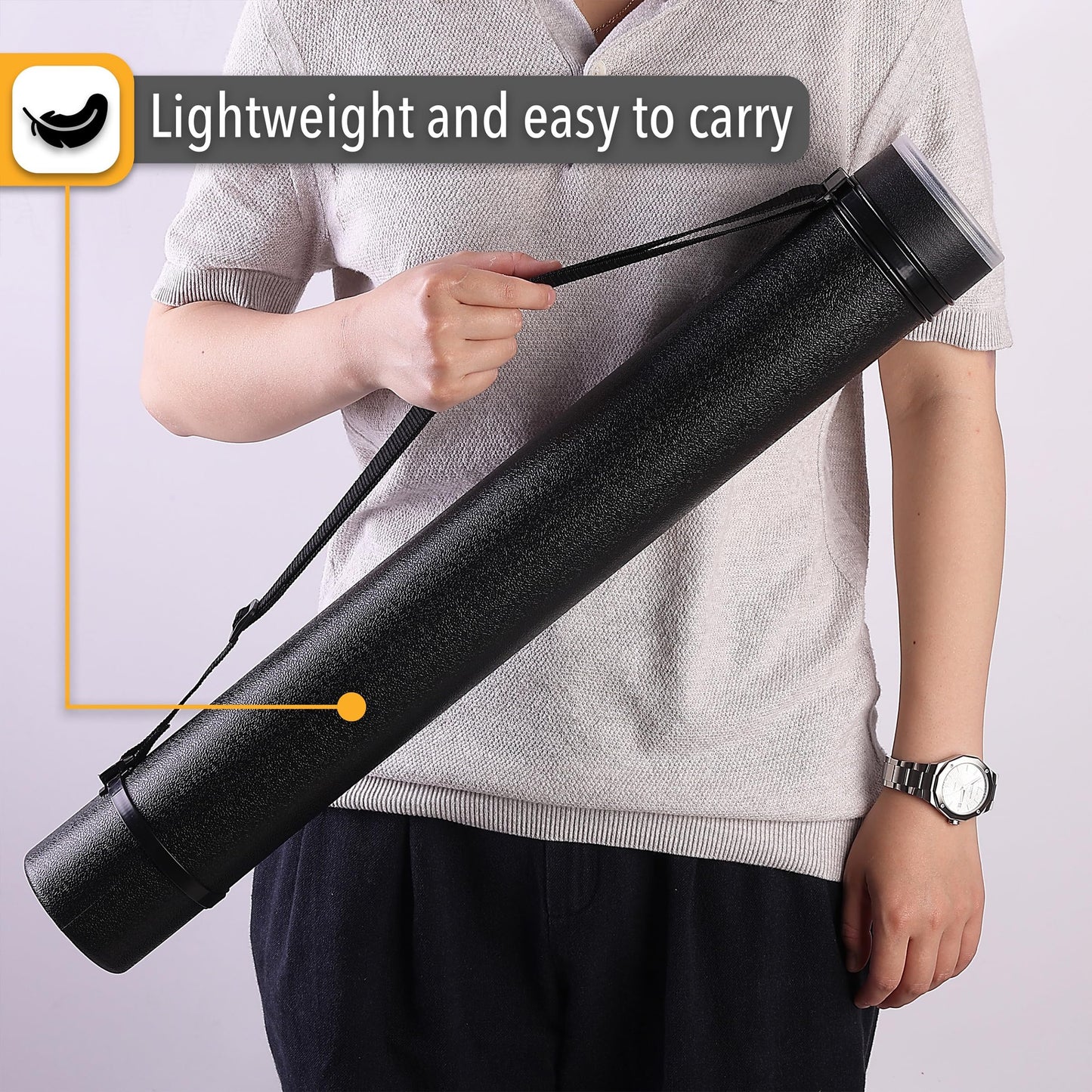 Mr. Pen- Poster Tube, 2 Pack, Black and Green, Extendable Poster Tube with Strap, Poster Carrying Case, Telescoping Tube, Art & Poster Transport Tubes, Poster Tubes for Storage, Poster Holder Tube