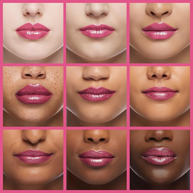 Oulac Hot Pink Lipstick for Women with Metallic 3D Shine Lightweight Hydrating Formula, High Impact Lip Color, Vegan Beauty, Full Coverage Lip Makeup, Christmas Gifts for Women, Sweet Lolita(17)