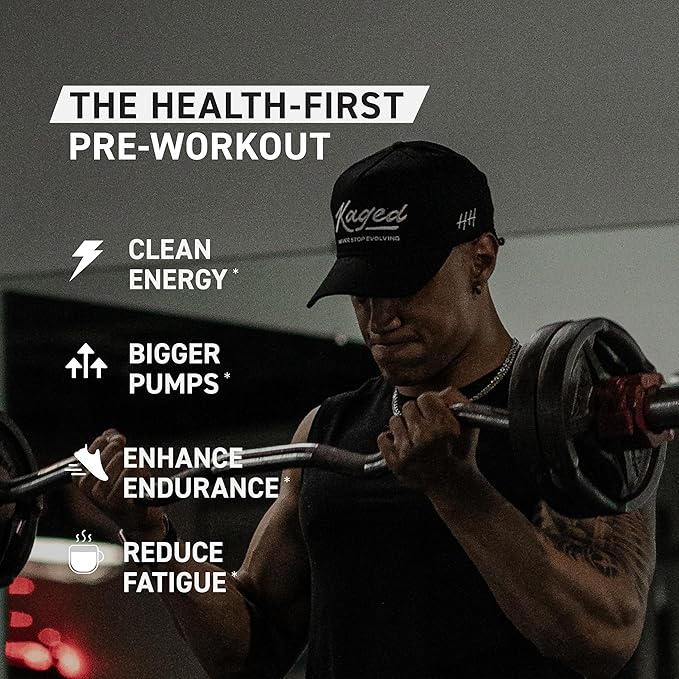 Kaged Original Pre Workout Powder Berry Blast Pre-Kaged Formulated with Creatine, Beta Alanine, Pure Caffeine 20 Servings