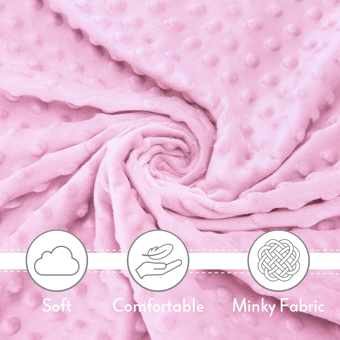 Pro Goleem Loveys for Babies - Soft Security Blanket Baby Snuggle Toy Newborn Stuffed Animals Baby Gifts for Girls, Pink Fox 16 Inch
