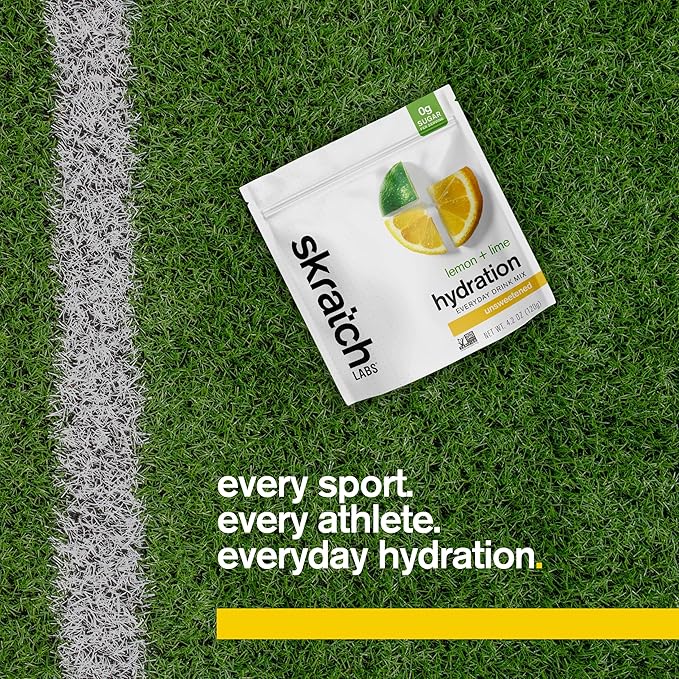 Skratch Labs Unsweetened Electrolyte Powder - Everyday Hydration - Sport Drink Mix - Sugar Free - Electrolytes Booster- Lemon + Lime - 30 Servings - Keto, Paleo, Vegan, Non-GMO