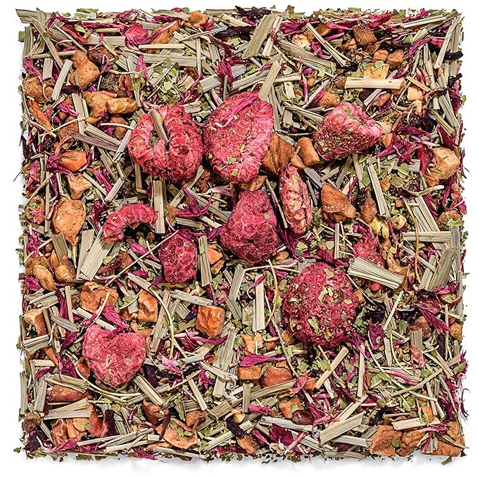 Tealyra - Raspberry Relaxation - Herbal Loose Leaf Tea - Lemon Verbena - Hibiscus - Lemongrass - Relaxing Calming Bed Time Tea - Caffeine Free - 112g (4-ounce)