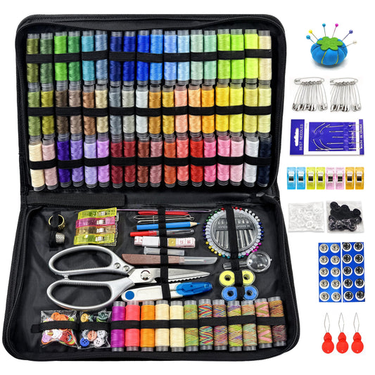 66 Color Sewing Kit for Adults,305 Pcs Sewing Thread Kit,Portable Needle and Thread Kit for Sewing,for Adults, Kids, Beginner, Home, Travel, Emergency Sewing Kits